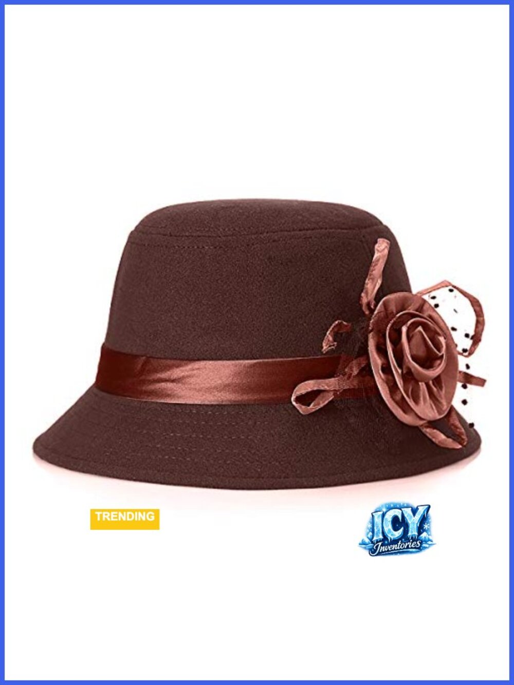 Vintage Felt Cloche Fedora Floral Bowler Hat Floppy Brim Church Tea Party